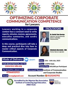 Optimizing Corporate Communication Competence For Lawyers