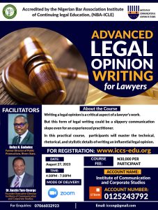 Advanced Legal Opinion Writing