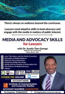MEDIA AND ADVOCACY SKILLS for Lawyers